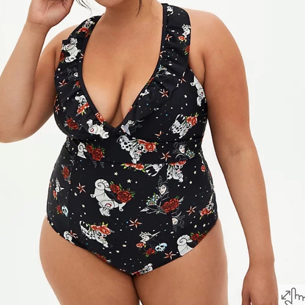DISNEY VILLAINS RUFFLE SWIMSUIT